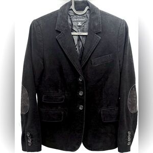 Banana Republic Black Velvet 3 Button Blazer